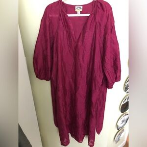 Elegant Burgundy Women's Dress
